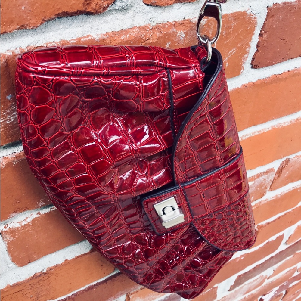 NY&CO. Red Croc Wristlet/Clutch